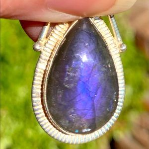 Purple Labradorite pendant in Sterling Silver
